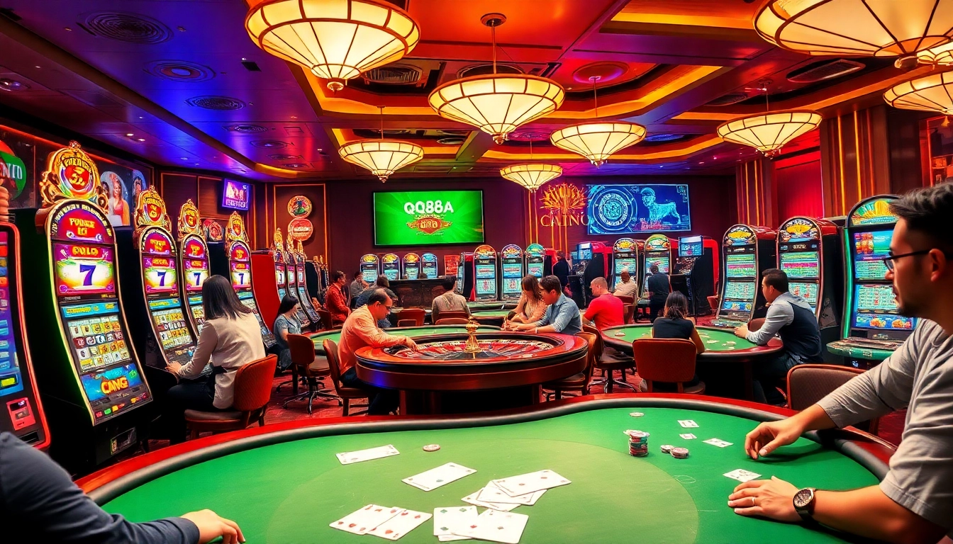 Experience the excitement of QQ88 with vibrant slots and engaging poker activities.