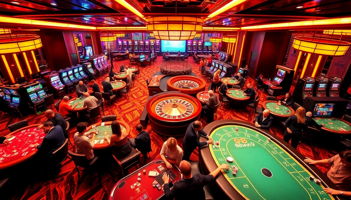 Experience the excitement of 98win9, where players engage in thrilling casino games like poker, craps, and slot machines.